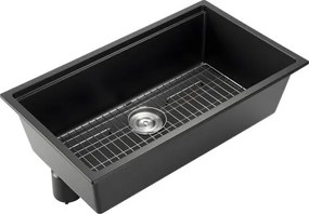 VEVOR 84 cm Granite Kitchen Sink Undermount Single Bowl Drop-In Basin for RV Bar