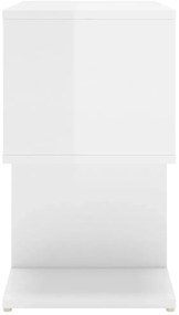 vidaXL Κομοδίνα 2 τεμ. Γυαλιστερό Λευκό 50x30x51,5 εκ. από Επεξ. Ξύλο