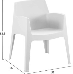 ΠΟΛΥΘΡΟΝΑ ΠΟΛΥΠΡΟΠΥΛΕΝΙΟΥ SLEEK HM6370.01 ΛΕΥΚΗ 57x56x82,5Υεκ.