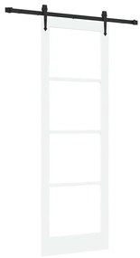 vidaXL Συρόμενη Πόρτα Χειροκίνητος Λευκό 78 x 232 cm Ξύλο και μέταλλο