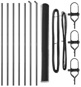 vidaXL Στύλος Περιφράξεων Γκρι 10 x 1,6 μ (13 mm πλέγμα)