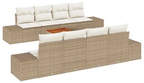 vidaXL Σετ Καναπέ Κήπου 7 pcs Beige, λευκό