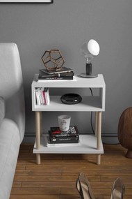 Κομοδίνο Λευκό LIEL 45x30x60