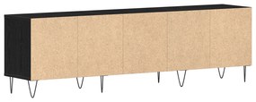 vidaXL Ντουλάπι Τηλεόρασης Μαύρο Δρυς 150x30x44,5 εκ Επεξεργασμένο Ξύλο