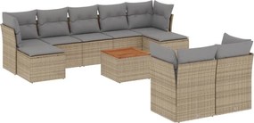 vidaXL Patio Sofa Set 6-θέσια Μίξη μπεζ και ανοιχτό γκρι