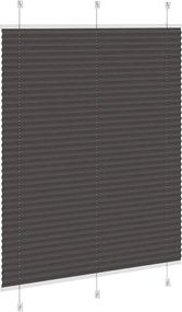 vidaXL Πλισέ περσίδα Μαύρο 110x100 cm Πλάτος υφάσματος 109,4 cm