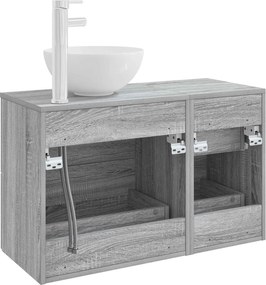 vidaXL Σετ Επίπλων Μπάνιου 2 pcs Γκρι Sonoma Επεξεργασμένο Ξύλο