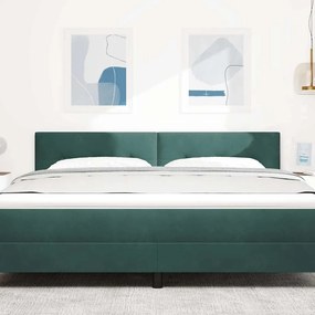 vidaXL Κεφαλάρι με φώτα λωρίδας LED με κεφαλάρι Πράσινο 90 cm Βελούδο