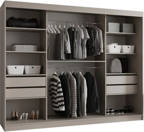 Ντουλάπα Bahrajn Circles Plus συρόμενη-Cashmere