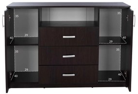ΜΠΟΥΦΕΣ ΜΕ 2 ΝΤΟΥΛΑΠΙΑ Κ 3 ΣΥΡΤΑΡΙΑ ADLER WENGE HM2430.02 120X45X85Y εκ.