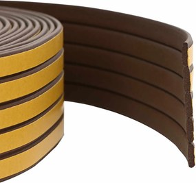 vidaXL Αυτοκόλλητη σφραγίδα παραθύρου Καφέ 8 x 2 mm 12 m EPDM αφρός