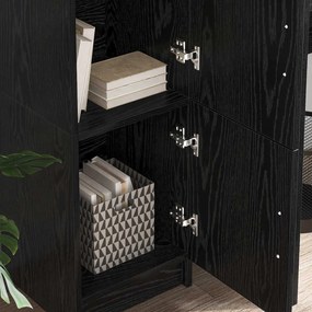 vidaXL Highboard Μαύρη Οξυά 31.5 x 32 x 122.5 εκ
