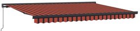 vidaXL Τέντα Πτυσσόμενη Πορτοκαλί/Καφέ 4,5 x 3 μ. Ύφασμα και Αλουμίνιο
