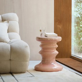 Κεραμικό βοηθητικό τραπεζάκι εφυαλωμένο με σκασίματα, Lulla