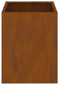 vidaXL Γλάστρα Κήπου Καφέ 32 x 32 x 40 εκ. Φθαρμένο ατσάλι