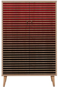 Παπουτσοθήκη - Ντουλάπι Multibox 869VEL3973 80x36x127cm Oak-Red Cipboard,Wood
