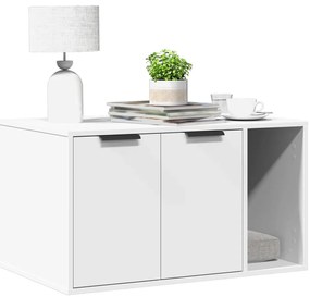 vidaXL Τουαλέτα Γάτας Περίφραξη Λευκό 80x50x45 εκ. Επεξεργασμ. Ξύλο