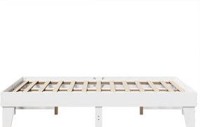vidaXL Σκελετός Κρεβ. Χωρίς Στρώμα Λευκό 160x200 εκ Μασίφ Πεύκο