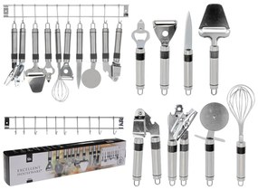 Σετ Ανοξείδωτων Εργαλείων Μαγειρικής με Βάση 9 τεμάχια