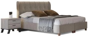 Bed BROWNY BOX with Storage space Εκρού - Taupe