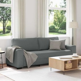 vidaXL Τριθέσιος Καναπές Σκούρο Γκρι 220x77x82 εκ. Ύφασμα