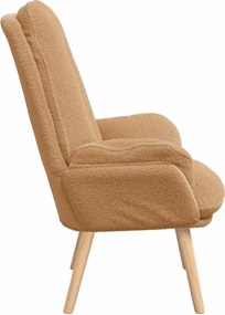 vidaXL Πολυθρόνα Μπεζ 69 x 74 x 93 εκ. Υφάσματος Sherpa