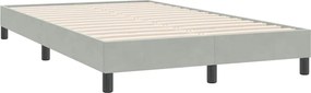 vidaXL Κρεβάτι Boxspring χωρίς Στρώμα Ανοιχτό Γκρι 120x220 εκ.