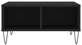 vidaXL Τραπεζάκι Σαλονιού Μαύρο 60x60x30 εκ. από Επεξεργασμένο Ξύλο