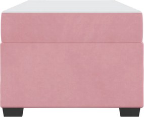 vidaXL Σκελετός Κρεβατιού με στρώμα Ροζ 100 x 200 cm ύφασμα
