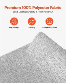 VEVOR Panel Track Blinds Extendable Track 116 cm to 218 cm W Trimmable Gray