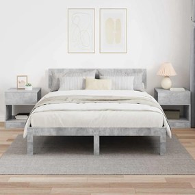 vidaXL End Table 2 pcs Σκυρόδεμα Γκρι 40,5 x 40 x 45 εκ