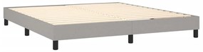vidaXL Κρεβάτι Boxspring με Στρώμα &amp; LED Αν.Γκρι 180x200 εκ Υφασμάτινο