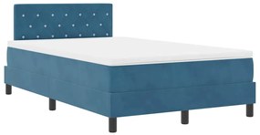 vidaXL Κρεβάτι με ελατήρια Σκούρο Μπλε 120 x 190 cm Βελούδο
