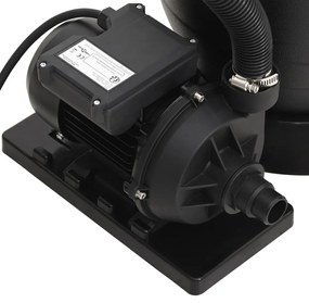 vidaXL Φίλτρο Άμμου Πισίνας με Βαλβίδα 6 Κατευθύνσεων Μαύρο