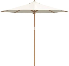 vidaXL Ομπρέλα Κήπου Κρέμες λευκό Ø 270 x 260 εκ Μπαμπού