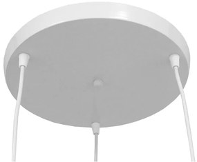 GloboStar® LITTLE MAN 01654 SET Μοντέρνο Κρεμαστό Φωτιστικό Οροφής Τρίφωτο 3 x E27 Λευκό Μεταλλικό Φ45 x Υ40cm