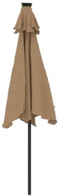Ομπρέλα Κήπου με Ατσάλινο Ιστό Taupe 225x225x212 εκ. - Μπεζ-Γκρι
