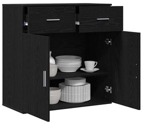 vidaXL Πλαϊνό γραφείο Μαύρη δρυς 79 x 38 x 80 εκ. Επεξεργασμένο ξύλο