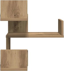 vidaXL Γωνιακό ράφι τοίχου Δρυς τεχνίτης 40x40x49,5 cm