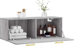 vidaXL Ντουλάπι Τοίχου Γκρι Sonoma 100x36,5x35 εκ. Επεξεργασμένο Ξύλο
