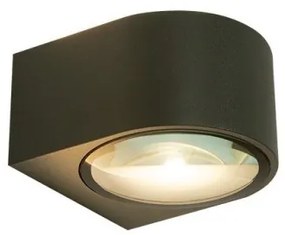 Απλίκα Φωτιστικό Τοίχου LED 5W IP54 3000K Σκούρο Γκρι E317 Zambelis-E317-Ανθρακί E317
