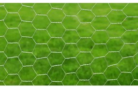 vidaXL Συρματόπλεγμα Εξάγωνο Ασημί 25x0,5 μ. από Γαλβανισμένο Χάλυβα