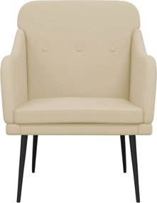 vidaXL Πολυθρόνα Κρεμ 63 x 76 x 80 εκ. Υφασμάτινη