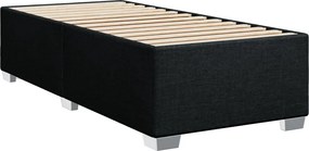 vidaXL Κρεβάτι Boxspring με Στρώμα Μαύρο 90x190 εκ.Υφασμάτινο