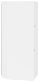 Ντουλάπα Καθρέφτης Μπάνιου Γωνιακή Λευκή 30 x 24 x 60 εκ. - Λευκό
