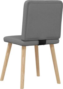 vidaXL Καρέκλες Τραπεζαρίας 4 τεμ Σκούρο Γκρι Υφασμάτινες