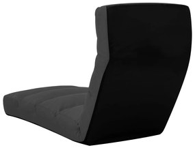 vidaXL Καρέκλα Δαπέδου Πτυσσόμενη Ανθρακί από Συνθετικό Δέρμα