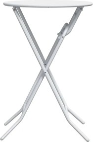 vidaXL Τραπέζι Κήπου Λευκό 50 x 50 x 72 cm Μέταλλο