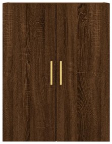 vidaXL Ντουλάπι Καφέ Δρυς 69,5 x 34 x 180 εκ. από Επεξεργασμένο Ξύλο