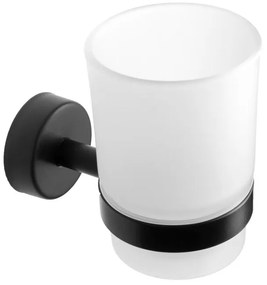 Karag Moderno 2501 55 Ποτηροθήκη Επιτοίχια Μαύρη ματ